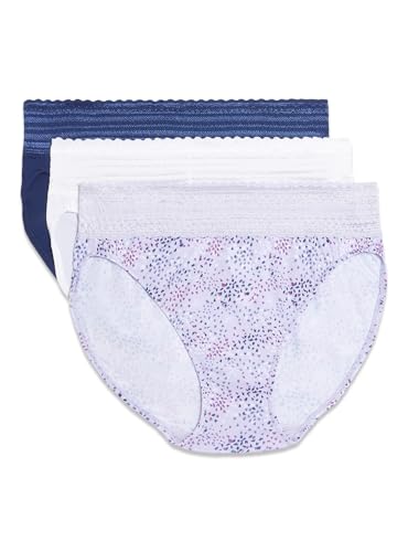 Warners® Blissful Benefits Dig-Free Comfort Waistband with Lace Microfiber Hi-Cut 3-Pack 5109W