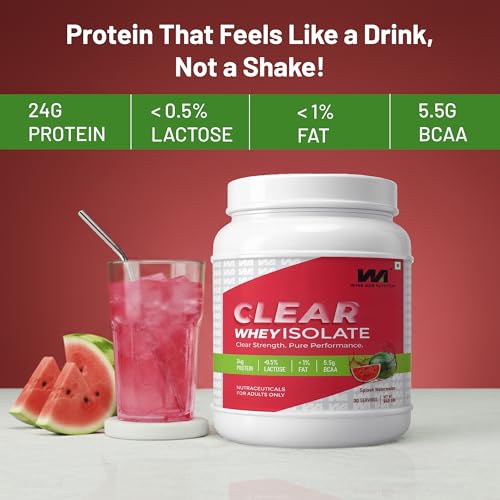 Image of Clear Whey Isolate 90% | 24g Protein Per Serving | 30 Servings | 0.5% Lactose, 1% Fat, 0 Sugar | Fast Absorbing, Zero Bloating, Easy to Digest | Fast Muscle Recovery (SPLASH WATERMELON)