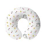 Mr. & Mrs. Panda Komfortkissen Chinchilla Blume - Geschenk, Liebeskummer, Nackenkissen, Büro, Nackenhörnchen, Auto, Tiermotive, Reise, Glücklichsein, Reisekissen, Chaos, Chinchillas