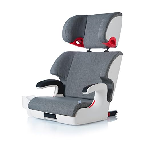 Clek Oobr High Back Booster Seat with Adjustable Headrest, Reclining Design, and Rigid LATCH System (Cloud)