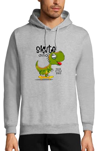 Sweat à Capuche Skate Dino Le Cadeau Original pour Homme Fan de Glisse