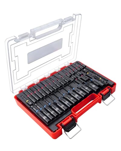 ROTATION 34-Piece Impact Driver Bit Set Magnetic Impact Nut Driver Set