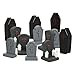 Housoutil Halloween Miniatur Grabsteine Figur, 12 Stück Halloween Miniatur Grabsteine Statue, Friedhof Skelett Party Deko Friedhof Szene Diorama Basteln Zubehör