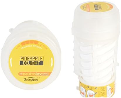 ScentBon 7302 Air Freshener Refills for Dispenser, Lasts up to 60 Days, Pineapple Scent, Pack of 1 (Yellow)