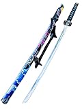 DamaskerUS 1pc Huge Japanese Samurai Katana Sword Dragon with Stand Ninja