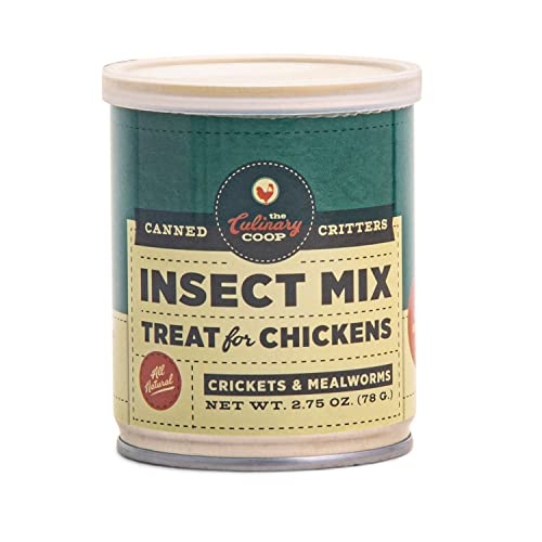 Fluker's Culinary Coop Canned Mealworms and Crickets Chicken Treat, All Natural and Packed with Protein, 2.75 oz