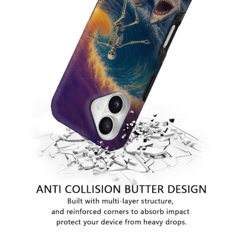 Coque iPhone 16 Plus Squelette Surfer idéale pour vos trajets quotidiens