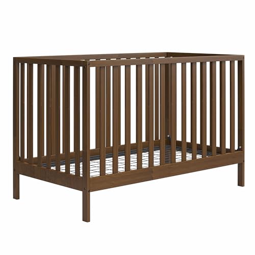 Baby Relax Ema 3-in-1 Convertible Crib, Walnut