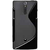 Amzer AMZ95152 Dual Tone TPU Hybrid Skin Fit Case Cover for Sony Xperia S LT26i - 1 Pack - Retail Packaging - Black