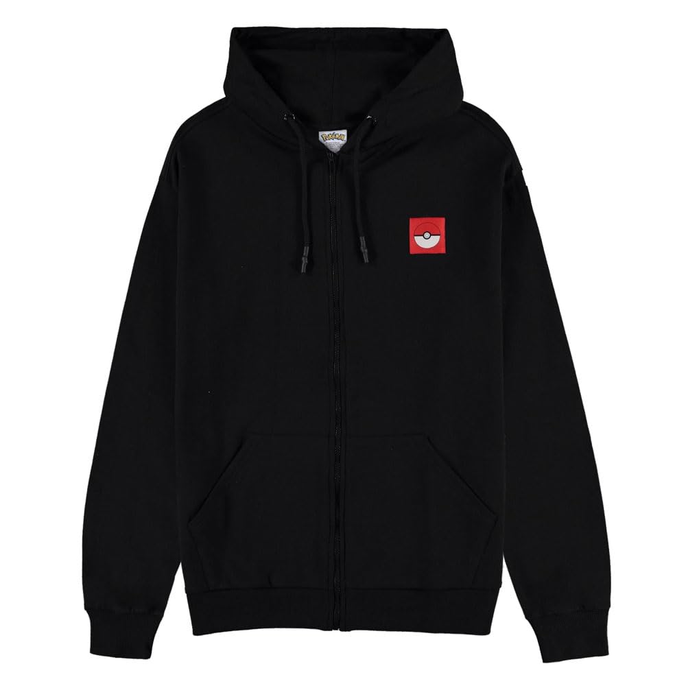 Difuzed Men's Black Pokemon Gengar Locked Up Zipped Hoodie M