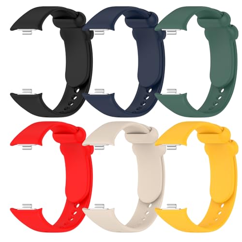 WindRen Pack of 6 Wristbands Compatible with Xiaomi Redmi Watch 4/Xiaomi Smart Band 8 Pro, Sport Silicone Replacement Bands - Image 2