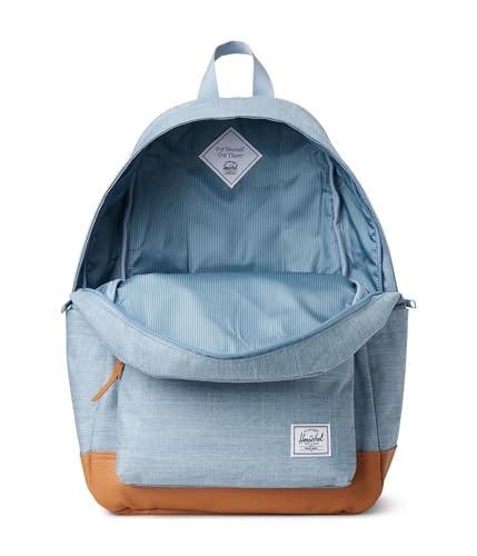Image of Herschel Supply Co. Unisex, Herschel Heritage Backpack, Ashley Blue Crosshatch /Natural, One Size