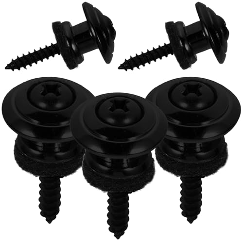 Holibanna 5Pcs Guitar Strap Lock Buttons for Acoustic Electric Bass Guitars Easy Install Durable Resistant Strap Attachment Secure Your Guitar Straps