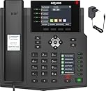 GEQUDIO GX5+ IP Telefon VoIP mit Netzteil – Bluetooth Schnittstelle – SIP & FritzBox, Telekom, Speedport kompatibel – 2X Farbdisplay, HD-Freisprechen, 30 Kurzwahltasten – Deutsche Anleitung (PDF)
