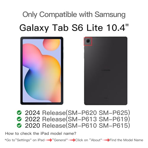 Image of JUQITECH Trackpad Keyboard Case for Samsung Galaxy Tab S6 Lite 10.4 inch 2024 /2022 /2020, Tablet Soft Kickstand Cover Case with Magnetic Wireless Backlit Touchpad Keyboard SM-P620 /P625 /P610 /P613 /P615 /P619