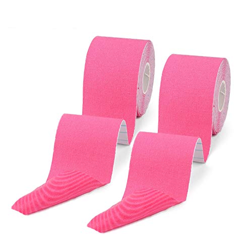LotFancy Athletic Tape for Women, 2 Rolls Uncut Kinesiology Tape (2”x16.4’ Each Roll)