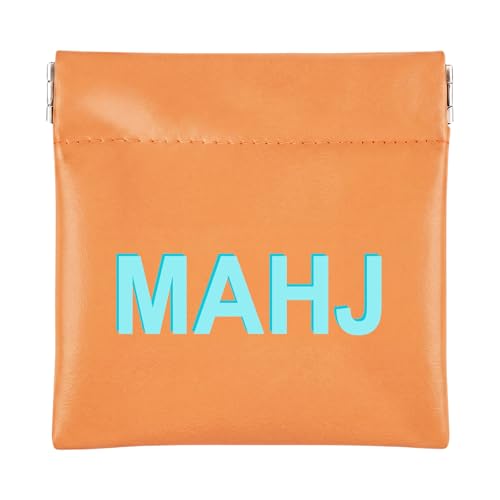 Sunnymove 1 Pcs Mahjong Dice Bag Mini Tile Pouch,Orange