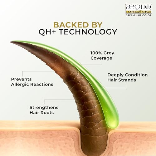 AEQUO ORGANIC Cream Hair Colour 4G Golden Brown for Men and Women,200 ML| Natural Long Lasting Permanent Color for Hair, Beard & Mustache| PPD & Ammonia Free 200 ml (Pack of 1) 4G Golden Medium Brown