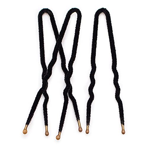 Frenchies Ultra Flocked Extra Soft French Twist Hair Pins For Women, Girls, Teens Buns, Wedding Hair Accessories, Womens Updo Hairstyles, Hair Extensions Or Wig, 20 Count, Black #TOP3