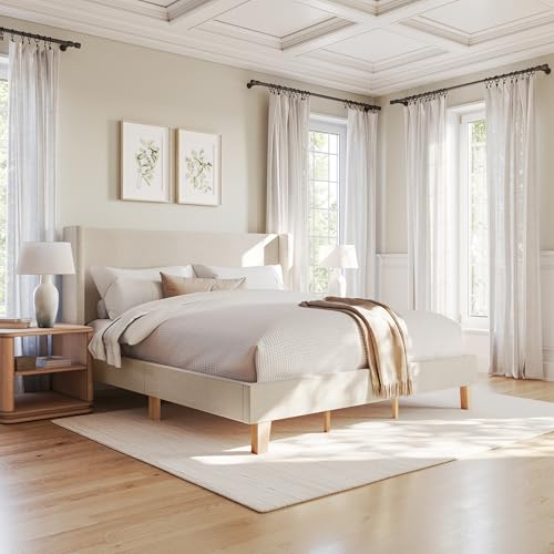 Martha Stewart Maisie Platform Bed with Wingback...