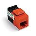 Leviton 5G108-RO5 Snap-in Category 5e Connector, Orange
