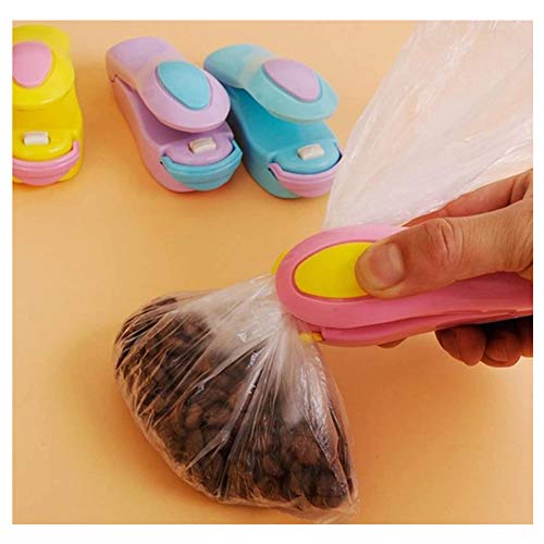 Portable Mini Sealing Household Machine, Mini Heat Sealing Machine Travel Portable Sealing Machine bag Clip Household Kitchen Supplies (Purple 1pcs) - Thumbnail 3