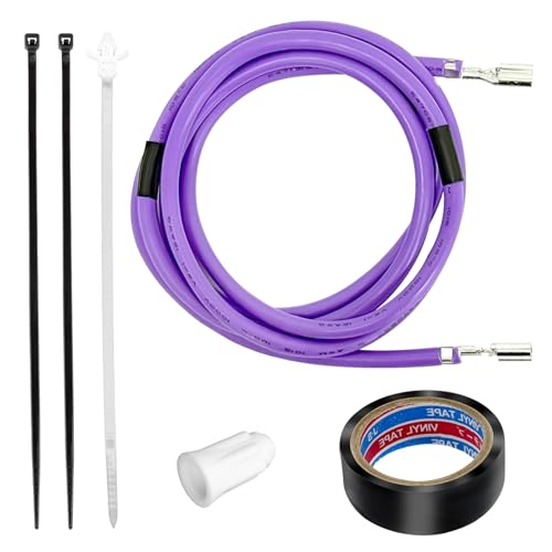 WE49X37037 Dryer Heater Wire Repair Kit Compatible with GE/Hotpoint Dryers Replaces WE49X32946 AP7217217 EAP17137283 PS17137283 PD00084037 with 1x16FT Black Electrical Tape (Upgraded purple)