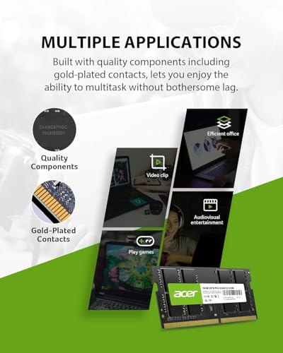 Image of DDR4 ACER DRAM SD100 So-DIMM Memory for Laptops 3200MHz 16GB 22-22-22-52 2R*8