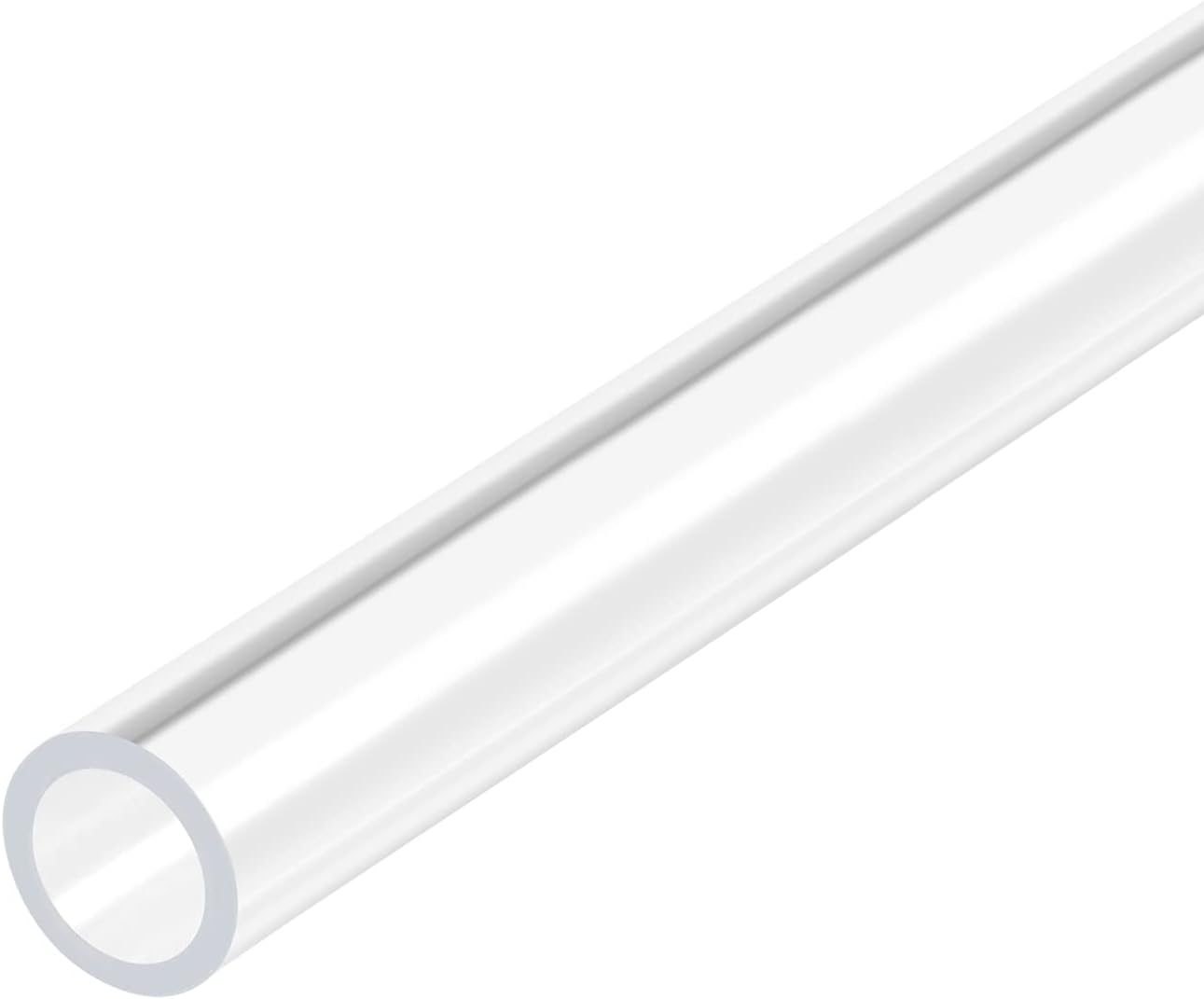 MECCANIXITY Acrylic Pipe Clear Rigid Round Tube 12mm(1/2") ID 16mm(5/8") OD 18" for Lamps and Lanterns, Water Cooling System