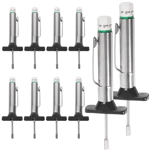 Beatifufu 10pc Car Tire Tread Depth Gauge for Wheel Measuring Tool Digital Tire Depth Gauge 0-25mm Automotive Replacement Gauge Set