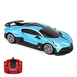CMJ RC Cars Bugatti Divo Blue Remote control Radio Car 1:24 Officially Licensed 1:24 Scale Working Lights 2.4Ghz