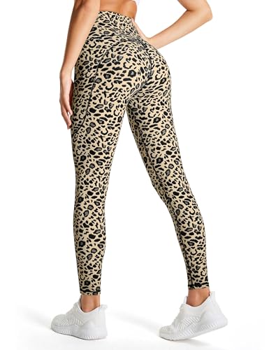 Image of THE GYM PEOPLE Thick High Waist Yoga Pants with Pockets, Tummy Control Workout Running Yoga Leggings for Women