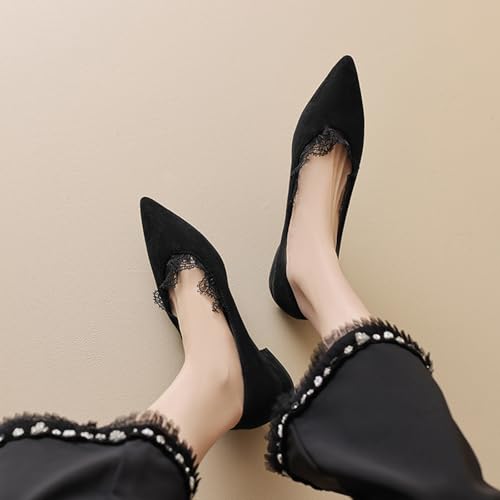Cozivwaiy Black Ballet Flats Shoes Woman Dressy Comfortable Pointed Toe Work Casual Shoes4