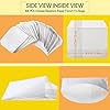 Zubebe 400 Packs French Fry Bags White Grease Resistant Paper for French Fry Disposable Hash Brown Fries Bag Bakery Cookies Candy Snacks (4.7 x 4.5 Inch)