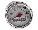  2EXTREME Tachometer 60km/h chrom 48mm kompatibel für Vespa V50, 50 N, ​L, ​R, ​S, ​Ciao, SI