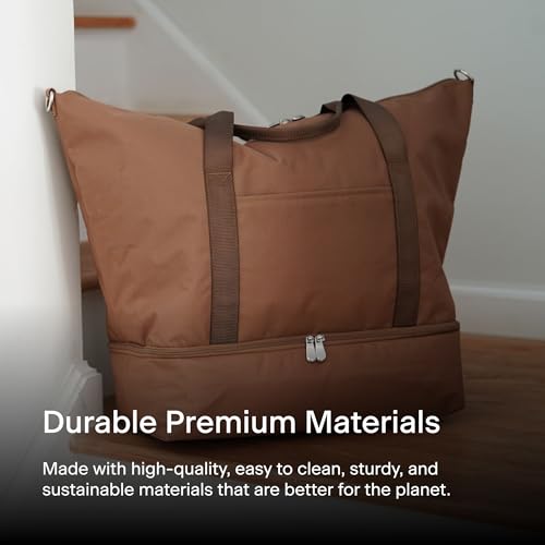 Lo & Sons Catalina Deluxe Weekender - Recycled Poly Large Capacity (49L) Travel Duffel With Shoe Compartment, Luggage Sleeve, Padded Strap | Versatile Durable Bag For Women, Men for Weekend, Carry On2