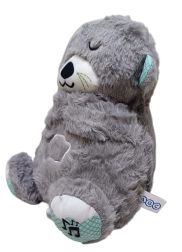 Image of AGC Breathing Teddy Bear with Music for Baby Sensory Sleep Lights Rhythmic Soft Toy, Lights and Breathing Motion, Teddy Bear with Lights | Best Gift for Kids (Grey Teddy)