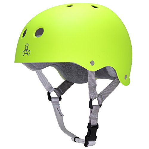 Triple Eight Sweatsaver Liner Skateboarding Helmet, Zest Rubber, Large