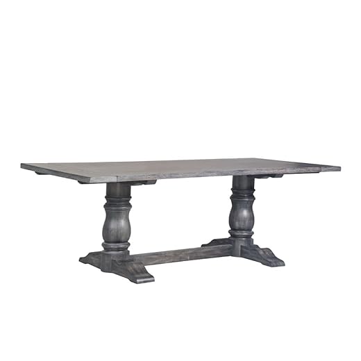 Acme Leventis Trestle Dining Table in Weathered Gray