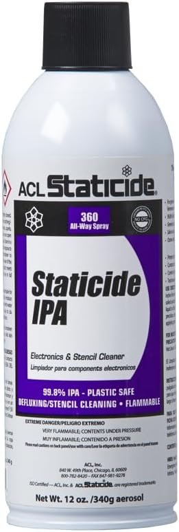 Staticide 8625 IPA Isopropyl Alcohol, 12 oz / 340 g Aerosol Can