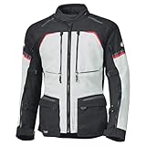 Held Tridale Top Adventure Motorrad Jacke Wasserdicht - Textil Motorradjacke Damen mit Protektoren von D3O - CE Schutzkleidung Klasse AA Protektorenjacke - Tactel 750D - Grau-Schwarz - Größe D-XL