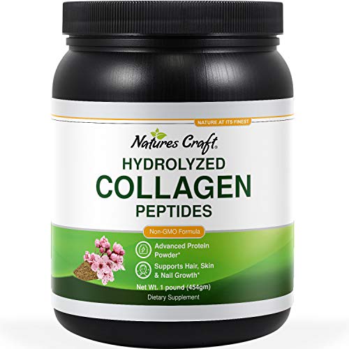 Hydrolyzed Collagen Peptides Protein Powder - Multi Collagen Protein Powder with Hair Skin Nails Vitamins for Women - Multi Collagen Peptides Powder with Natural Hair Vitamins for Faster Hair Growth