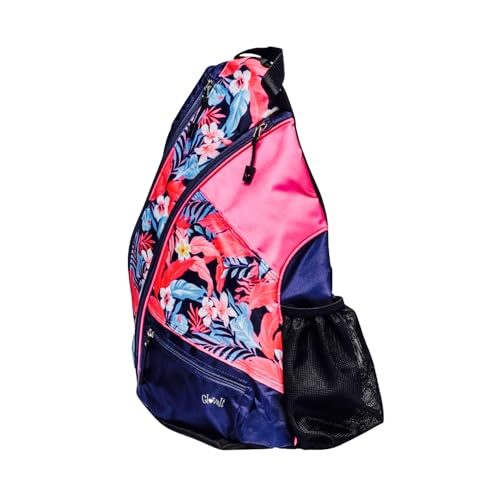 Ladies Printed Pickleball Sling Bag - "Tropicana" - New | Holds Multiple Paddles | Shoe Bag Included | Easy To Carry | Designed Expressly for Pickleball2
