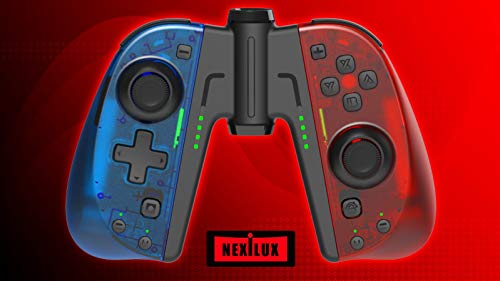 Image of NEXiLUX Joy Con Alternative Controllers For Nintendo Switch (Red & Blue) 1 year warrantied [Hard Core Edition]