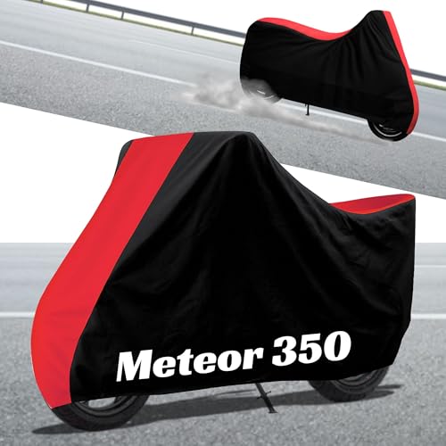 Image of Stylish Water Resistant Bike Body Cover Compatible with Meteor 350 & All Models | UV Protection, Dustproof, Heat Resistant, Two Wheeler | New All Weather Protection, Dust & Rain