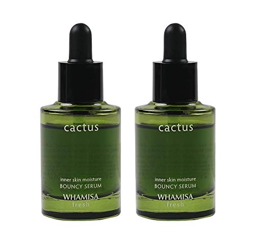 Whamisa Fresh Cactus Bouncy Serum,Novel Deep Skin Moisturization Nourishing Serum, Featuring 99.47% Opuntia Ficus-Indica Cactus Extract 1.1 Fl Oz + 1.1 Fl Oz - BOGO