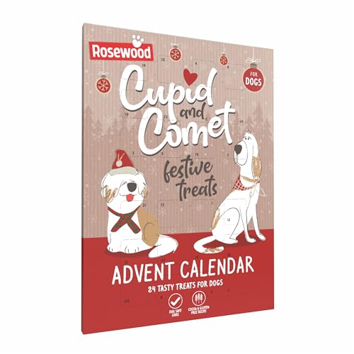 Rosewood Cupid and Comet Christmas Advent Treat Calendar for Dogs 70g