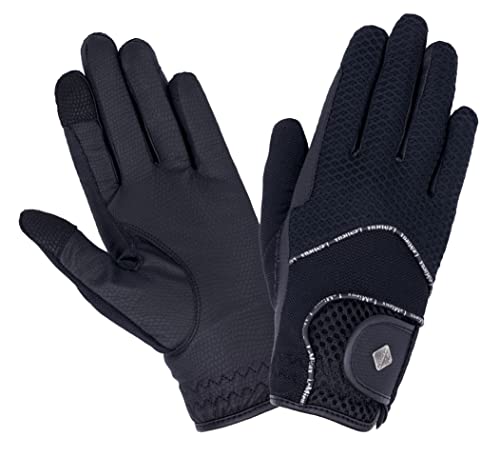 LeMieux Unisex 3D Mesh Riding Gloves in Navy - Lightweight & Breathable - Anti Slip - XS