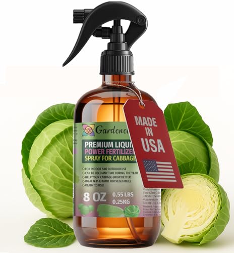 Liquid Power Cabbage Fertilizer Spray – Ready-to-Use Liquid Plant Food Mist for Cabbage –...