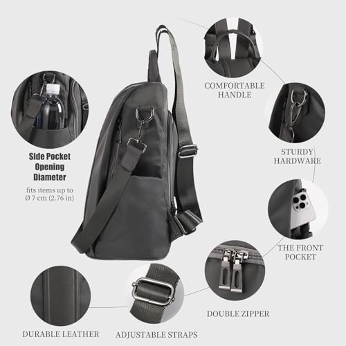 Image of PINCNEL Women Backpack Purse Waterproof Nylon Anti-theft Rucksack Lightweight Shoulder Bag